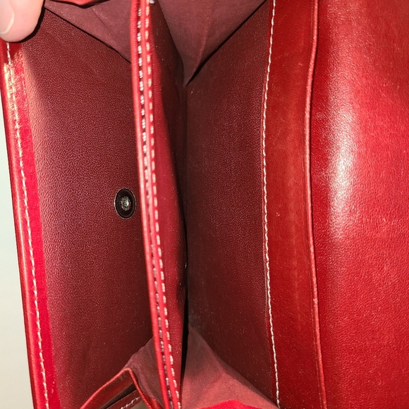 Burberry red trim Blue Label Short Wallet - Picture 4 of 11